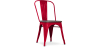 Buy Bistrot Metalix Chair Wooden seat New edition - Metal Red 59804 - in the UK
