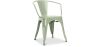 Buy  Bistrot Metalix chair with armrests New Edition - Metal Pale green 59809 - in the UK