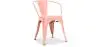 Buy  Bistrot Metalix chair with armrests New Edition - Metal Pastel orange 59809 in the United Kingdom