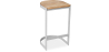 Buy Industrial stool in metal and wood 60cm - Esis Light grey 59719 - prices