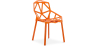 Buy Mykonos design dining chair - PP and Metal Orange 59796 - in the UK
