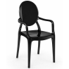 Buy Transparent Dining Chair - Armrest Design - Louis King Black 16461 - prices