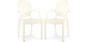 Buy Transparent Dining Chair - Armrest Design - Louis King Beige 58735 in the United Kingdom