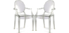 Buy Transparent Dining Chair - Armrest Design - Louis King Green transparent 58735 - in the UK