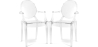Buy Transparent Dining Chair - Armrest Design - Louis King Transparent 58735 - in the UK