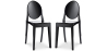 Buy Pack of 2 Transparent Dining Chairs - Victoire  Black 58734 - prices