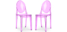 Buy Pack of 2 Transparent Dining Chairs - Victoire  Purple transparent 58734 home delivery
