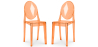 Buy Pack of 2 Transparent Dining Chairs - Victoire  Orange transparent 58734 with a guarantee