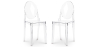 Buy Pack of 2 Transparent Dining Chairs - Victoire  Transparent 58734 - in the UK