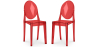 Buy Pack of 2 Transparent Dining Chairs - Victoire  Red transparent 58734 - in the UK