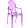 Buy Transparent Dining Chair - Armrest Design - Louis King Purple transparent 16461 in the United Kingdom