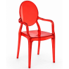 Buy Transparent Dining Chair - Armrest Design - Louis King Red transparent 16461 - prices