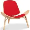 Buy Designer armchair - Scandinavian armchair - Fabric upholstery - Luna Red 16773 - prices