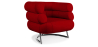 Buy Designer armchair - Faux leather upholstery - Biven Red 16500 in the United Kingdom
