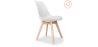 Buy Set of 2 Brielle Scandinavian design chair with cushion - Matt White 58740 - in the UK