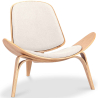 Buy Designer armchair - Scandinavian armchair - Fabric upholstery - Luna Ivory 16773 - in the UK