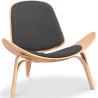 Buy Designer armchair - Scandinavian armchair - Fabric upholstery - Luna Dark grey 16773 home delivery