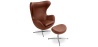 Buy Special Edition Bold chair with Ottoman - Premium Leather Vintage brown 13661 - in the UK