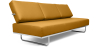 Buy Sofa Bed SQUAR (Convertible) - Faux Leather Mustard 14621 in the United Kingdom