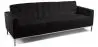 Buy Design Sofa Kanel  (3 seats) - Faux Leather Black 13246 - prices