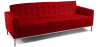 Buy Design Sofa Kanel  (3 seats) - Faux Leather Red 13246 home delivery