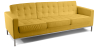 Buy Design Sofa Kanel  (3 seats) - Faux Leather Pastel yellow 13246 - in the UK