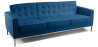 Buy Design Sofa Kanel  (3 seats) - Faux Leather Dark blue 13246 home delivery