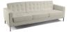 Buy Design Sofa Kanel  (3 seats) - Faux Leather Ivory 13246 - prices