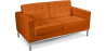 Buy Design Sofa Kanel  (2 seats) - Faux Leather Orange 13242 - in the UK