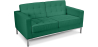 Buy Design Sofa Kanel  (2 seats) - Faux Leather Turquoise 13242 - prices