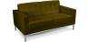 Buy Design Sofa Kanel  (2 seats) - Faux Leather Olive 13242 in the United Kingdom