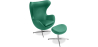 Buy Bold Chair with Ottoman - Faux Leather Turquoise 13658 with a guarantee