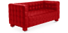 Buy Design Sofa Lukus (2 seats) - Faux Leather Red 13252 - in the UK