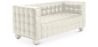 Buy Design Sofa Lukus (2 seats) - Faux Leather Ivory 13252 - in the UK