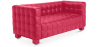 Buy Design Sofa Lukus (2 seats) - Faux Leather Fuchsia 13252 home delivery