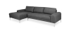 Buy Design Living-room Corner Sofa (5 seats) - Right Angle - Fabric Dark grey 26731 - in the UK