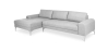 Buy Design Living-room Corner Sofa (5 seats) - Right Angle - Fabric Light grey 26731 in the United Kingdom