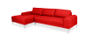 Buy Design Living-room Corner Sofa (5 seats) - Right Angle - Fabric Red 26731 with a guarantee