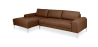 Buy Design Living-room Corner Sofa (5 seats) - Right Angle - Fabric Brown chocolate 26731 - in the UK