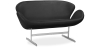 Buy Design Sofa - Swin Sofa (2 seats) - Premium Leather Black 13913 - in the UK