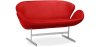 Buy Design Sofa - Swin Sofa (2 seats) - Premium Leather Red 13913 in the United Kingdom