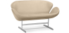 Buy Design Sofa - Swin Sofa (2 seats) - Premium Leather Taupe 13913 - in the UK