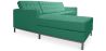 Buy Design Corner Sofa Kanel - Left Angle - Faux Leather Turquoise 15184 - in the UK