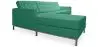Buy Design Corner Sofa Kanel - Left Angle - Faux Leather Turquoise 15184 - in the UK