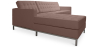 Buy Design Corner Sofa Kanel - Left Angle - Faux Leather Coffee 15184 home delivery