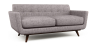 Buy Scandinavian design Milton Sofa (2 seats) - Fabric Grey 55628 in the United Kingdom