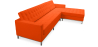 Buy Design Corner Sofa Kanel  - Right Angle - Premium Leather Orange 15185 - in the UK