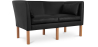 Buy Design Sofa 2214 (2 seats) - Faux Leather Black 13918 - in the UK