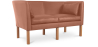 Buy Design Sofa 2214 (2 seats) - Faux Leather Light brown 13918 in the United Kingdom