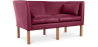 Buy Design Sofa 2214 (2 seats) - Faux Leather Mauve 13918 - in the UK